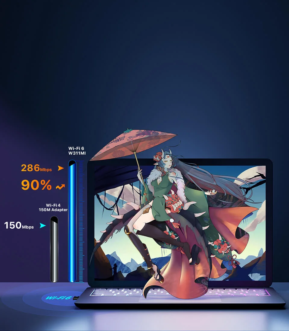 TENDA W311MI AX300 WIFI-6 USB 3.0 Kablosuz Adaptör