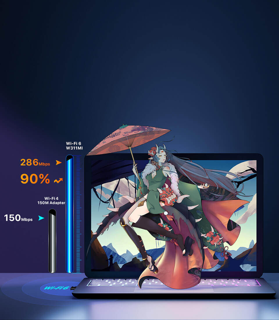 TENDA W311MI AX300 WIFI-6 USB 3.0 Kablosuz Adaptör