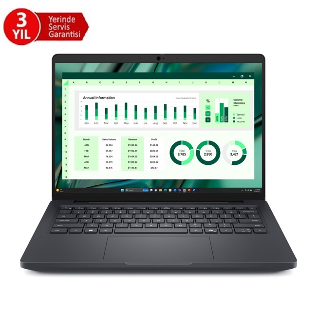DELL 14" ULTRA 7 255H-32GB DDR5 RAM-1TB NVME-6GB RTX PRO 500 BLK-W11 PRO İŞ İSTASYONU / PRO MAX 14 MC14250_6 ikinci görünüm