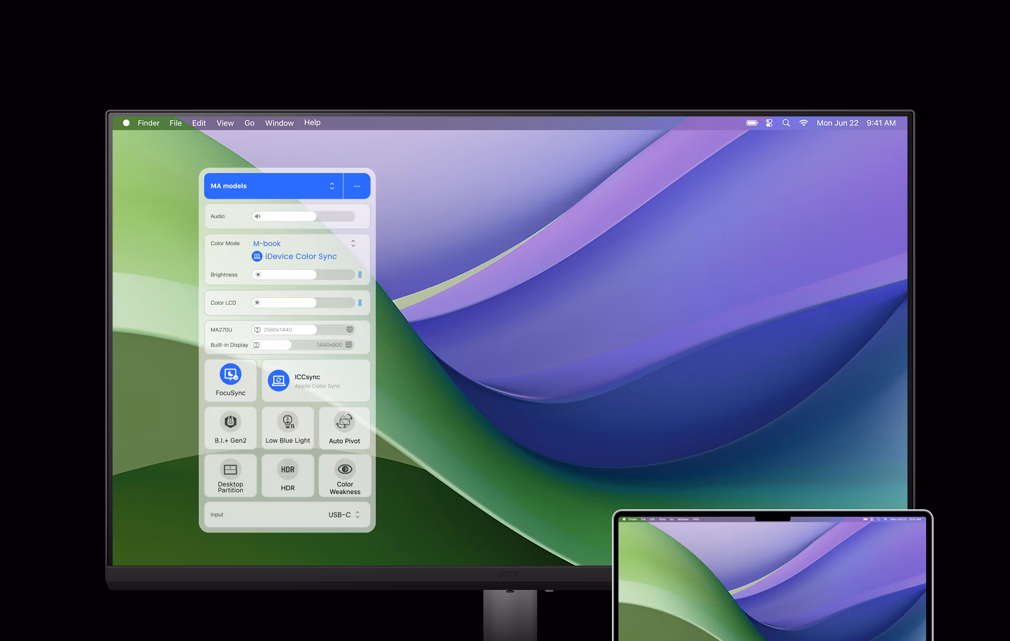 BENQ 31.5" IPS MA320U 5MS 60HZ HDMI-DP TYPEC Nano Mat MacBook Monitörü 3840X2160