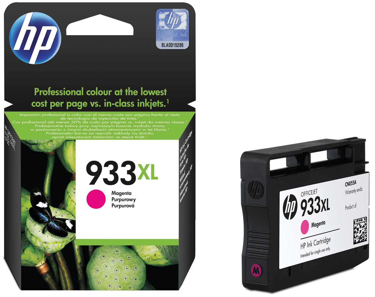 HP 933XL Macenta Orijinal Yüksek Kapasiteli Mürekkep Kartuşu (CN055AE)
