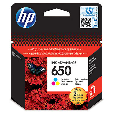 HP 650 Üç Renkli Orijinal Mürekkep Kartuşu - CZ102AE