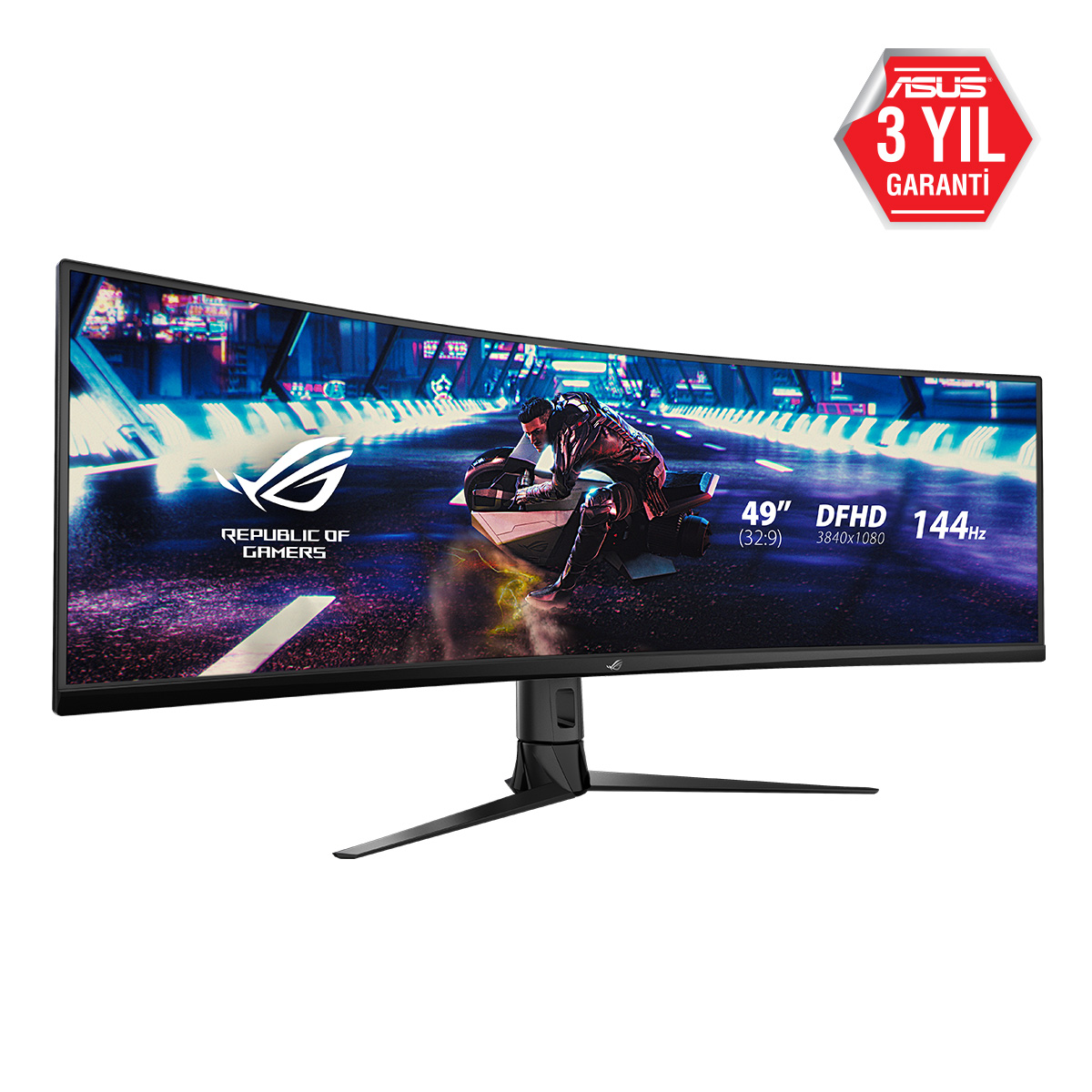 ASUS 49" VA ROG STRIX XG49VQ 1MS 144HZ HDMI-DP TYPEC Kavisli Gaming Monitör 3840x1080 / 90LM04H0-B01170