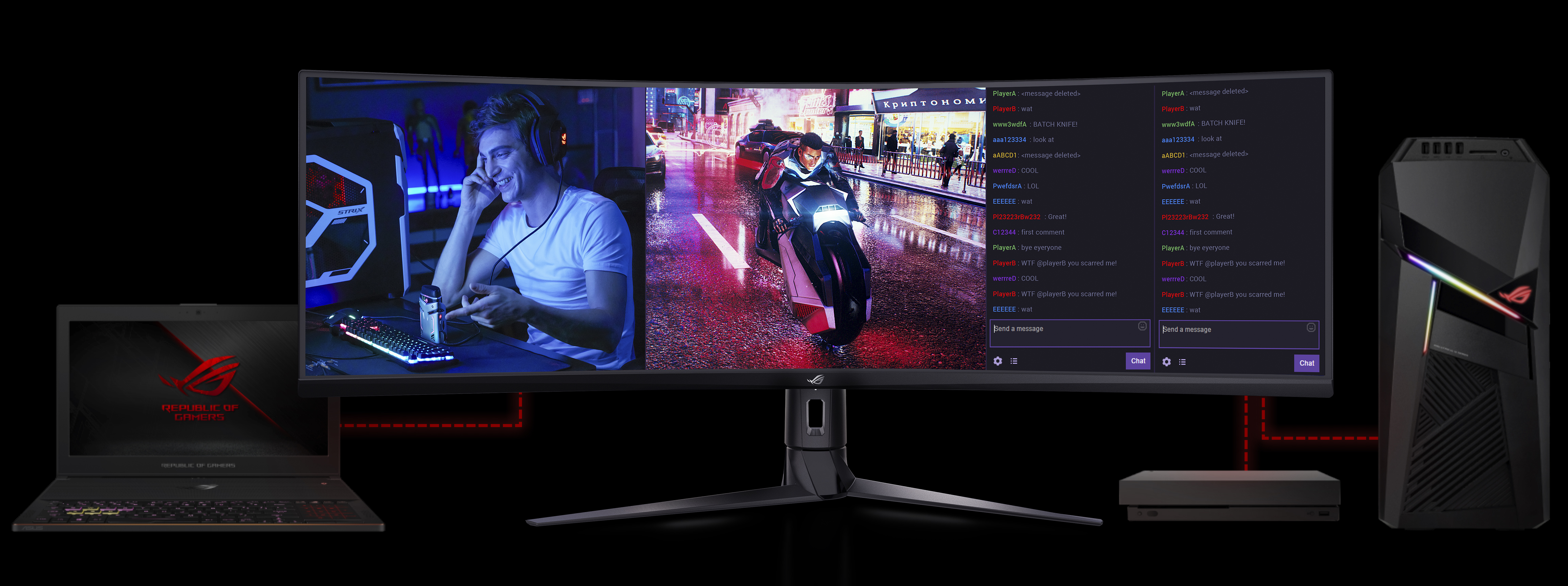 ASUS 49" VA ROG STRIX XG49VQ 1MS 144HZ HDMI-DP TYPEC Kavisli Gaming Monitör 3840x1080 / 90LM04H0-B01170