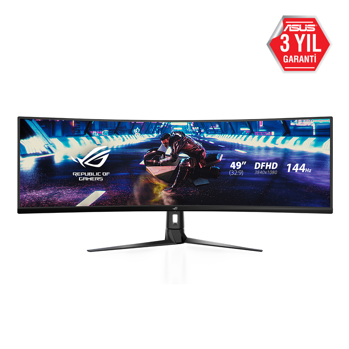 ASUS 49" VA ROG STRIX XG49VQ 1MS 144HZ HDMI-DP TYPEC Kavisli Gaming Monitör 3840x1080 / 90LM04H0-B01170