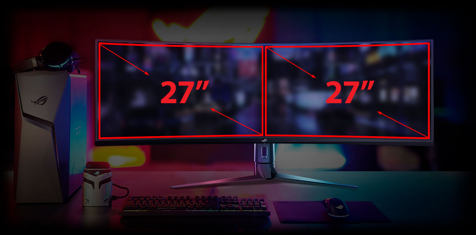 ASUS 49" VA ROG STRIX XG49VQ 1MS 144HZ HDMI-DP TYPEC Kavisli Gaming Monitör 3840x1080 / 90LM04H0-B01170