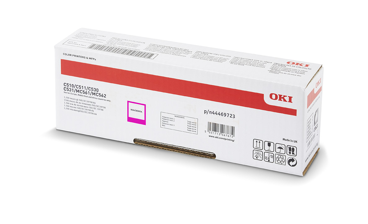 OKI C510/C530/C531/MC561/MC562 5K Macenta (Magenta) Toner (44469723)