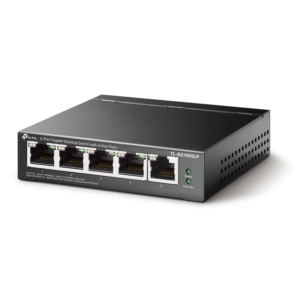 TP-LINK 4port PoE 40w Gigabit Switch TL-SG1005LP