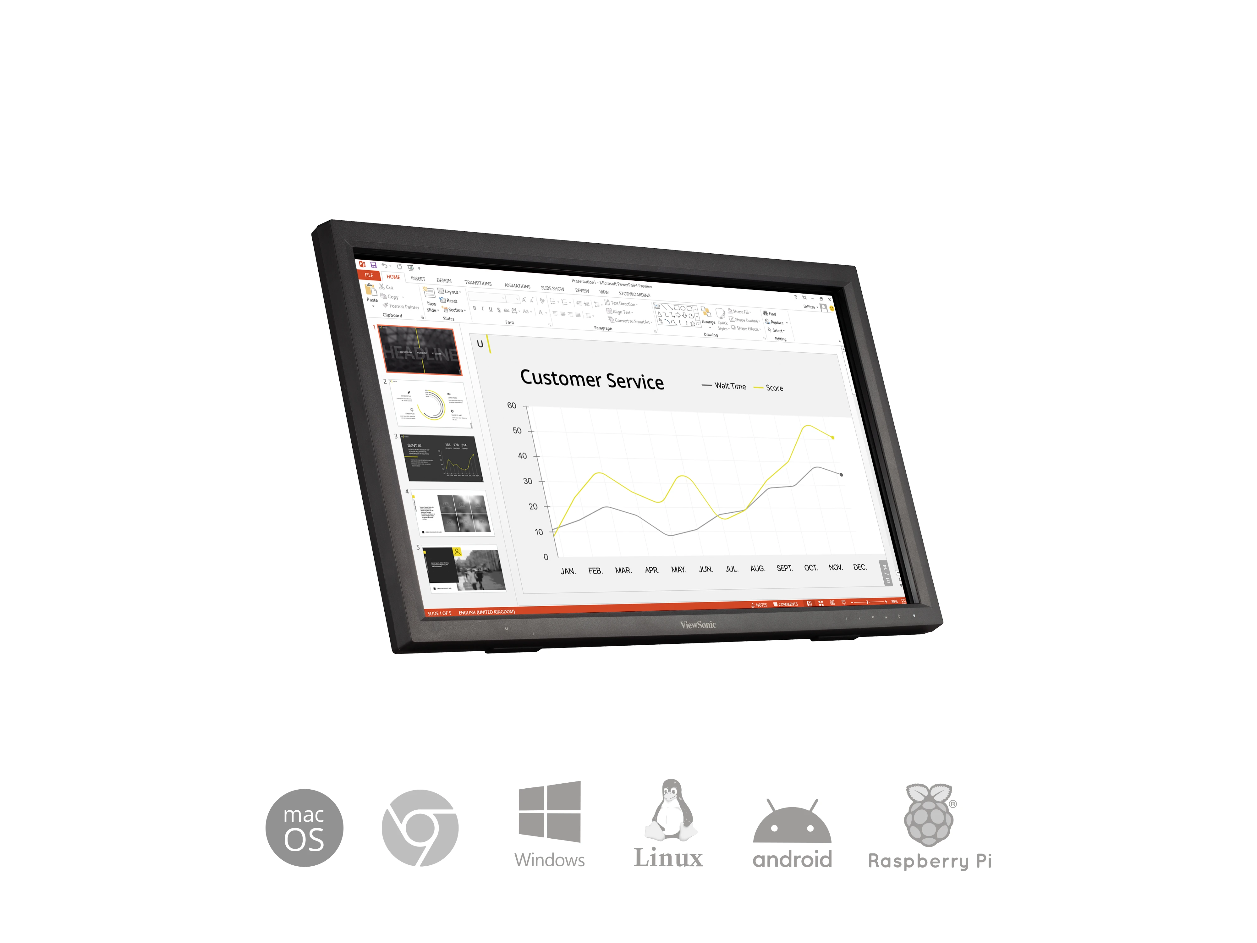 VIEWSONIC 23.8" VA Dokunmatik TD2423 7MS 75HZ HDMI-DVI Multimedya Monitör 1920x1080