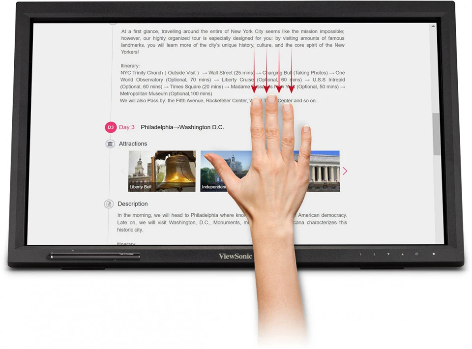 VIEWSONIC 23.8" VA Dokunmatik TD2423 7MS 75HZ HDMI-DVI Multimedya Monitör 1920x1080