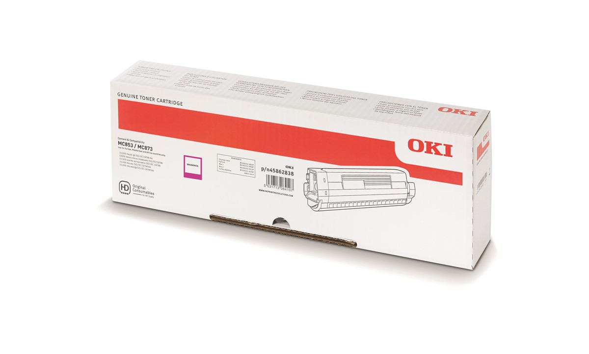 OKI MC853 / MC873 Macenta Orijinal Toner Kartuşu (7.300 Sayfa) - 45862838