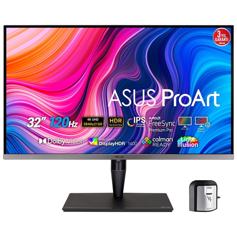 ASUS 31.5" IPS PROART PA32UCG-K 5MS 120HZ HDMI-DP TYPEC THUNDERBOLT 3 Grafik Tasarım Monitörü 3840x2160  / 90LM03H0-B05370