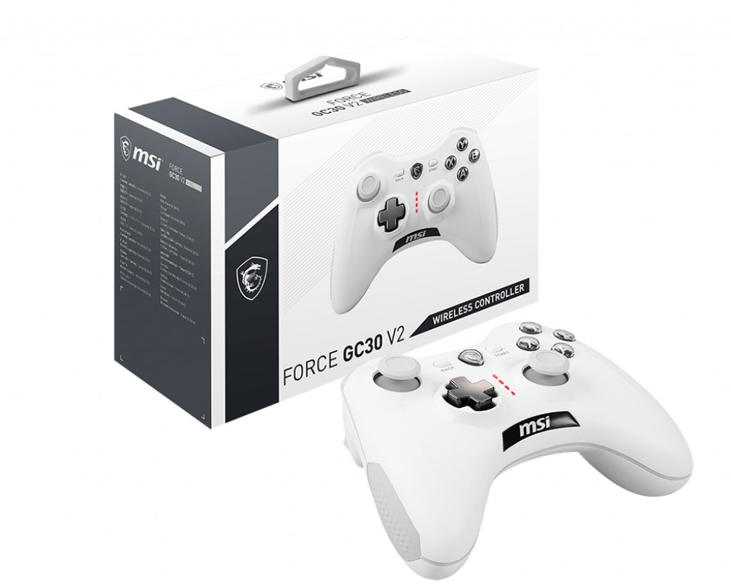 MSI GG FORCE GC30 V2 WHITE Kablosuz Gamepad Beyaz