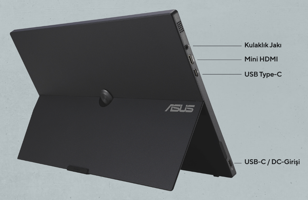 ASUS 15.6" IPS ZenScreen MB16AWP 5MS 60HZ Kablosuz Taşınabilir Monirtör 1920x1080 /  90LM07I1-B01370