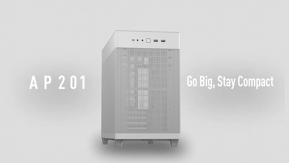 ASUS PRIME AP201 MESH WHITE Gaming Micro-Tower PC Kasası Beyaz / 90DC00G3-B39000