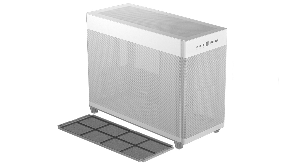 ASUS PRIME AP201 MESH WHITE Gaming Micro-Tower PC Kasası Beyaz / 90DC00G3-B39000