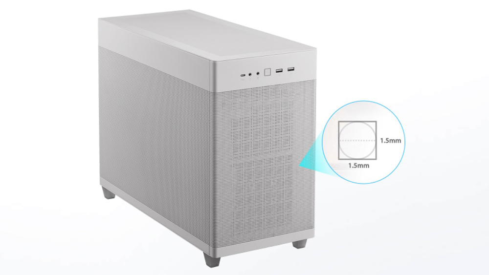 ASUS PRIME AP201 MESH WHITE Gaming Micro-Tower PC Kasası Beyaz / 90DC00G3-B39000