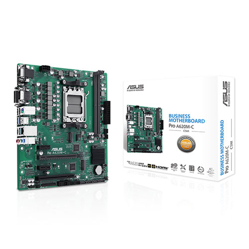 ASUS PRO A620M-C-CSM DDR5 HDMI-DVI-DP TYPEC PCIE 4.0 AM5 mATX Kurumsal Anakart