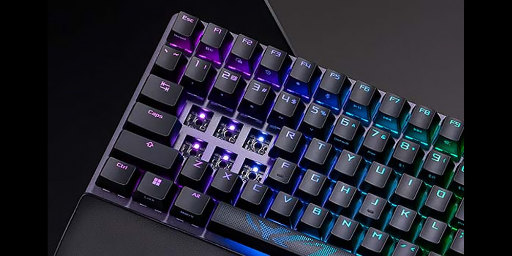 ASUS ROG Strix Scope II 96 Wireless NX Snow White - 96% RGB Mekanik Gaming Klavye - Tri-Mode 2.4GHz/BT/USB