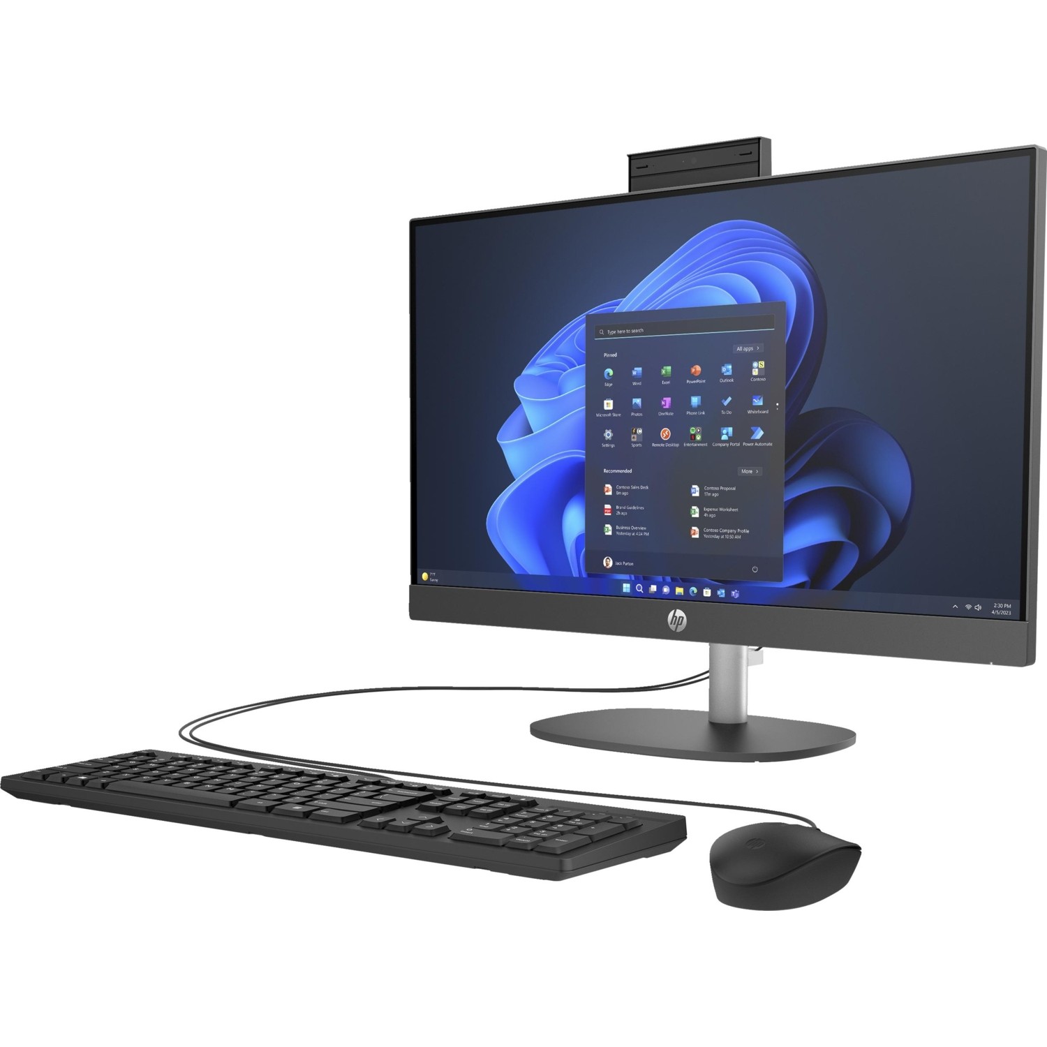 HP AIO 23.8" CORE i7 1355U-32GB DDR5 RAM-512GB NVME-FDOS / ProOne 240 G10 8T2W8ES