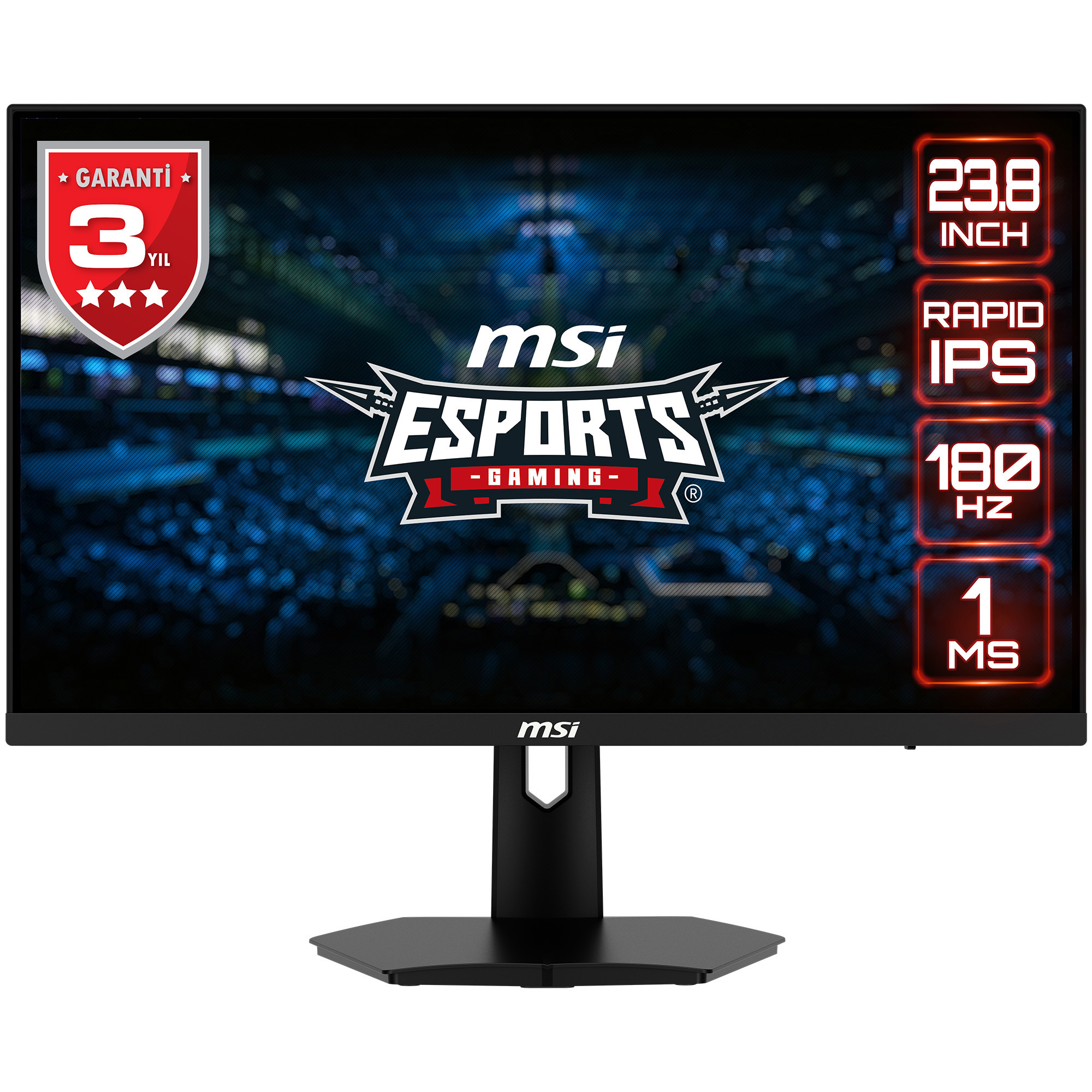 MSI 23.8" RAPID IPS G244F E2 1MS 180HZ HDMI-DP Gaming Monitör 1920x1080