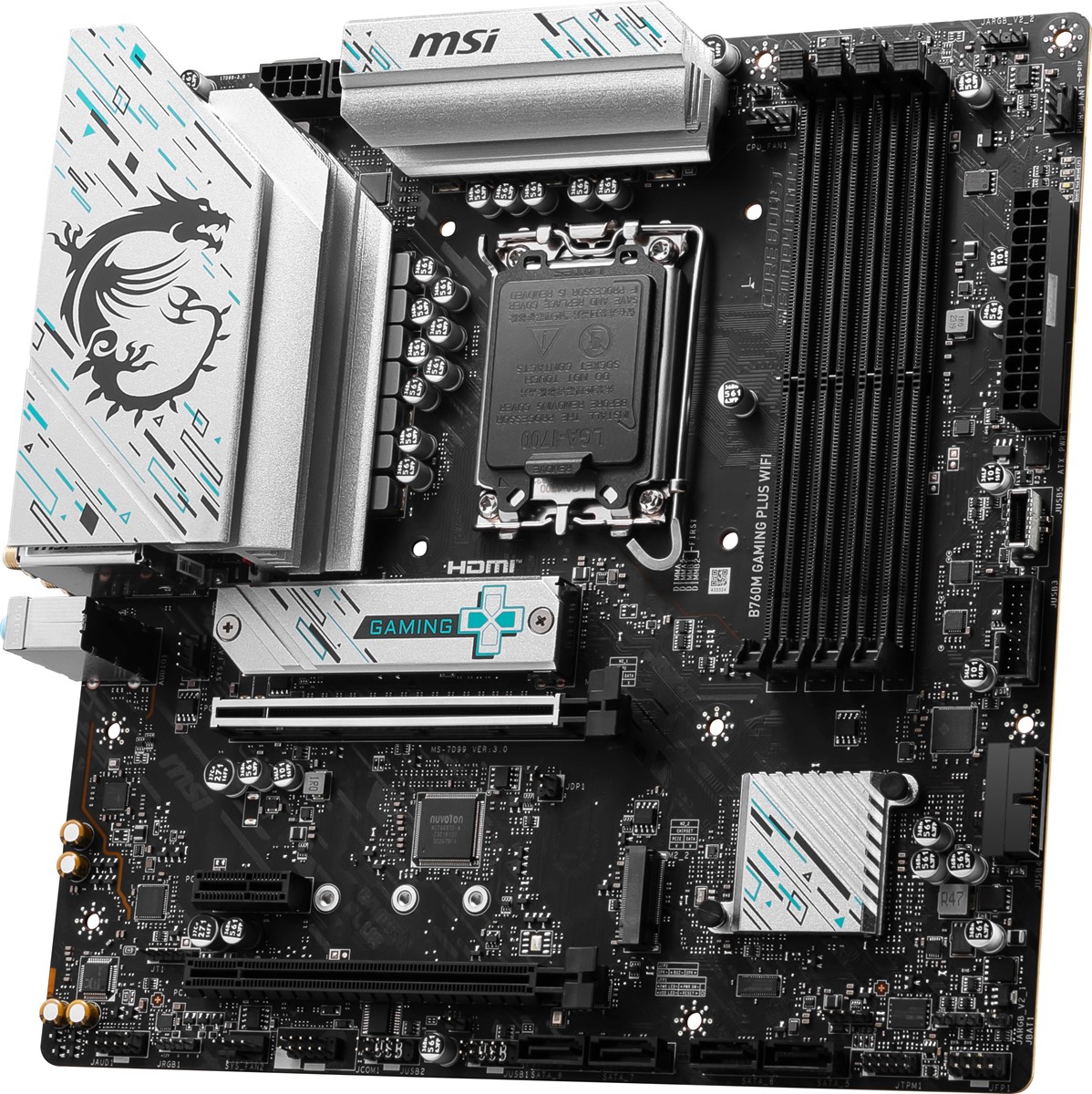 MSI B760M GAMING PLUS WIFI DDR5 HDMI-DP PCIE 4.0 1700p mATX