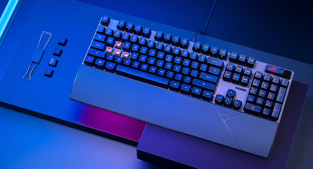 ASUS ROG Strix Scope II RX Red Switch Kablolu Türkçe RGB Mekanik Oyuncu Klavyesi / 90MP0350-BKYA00