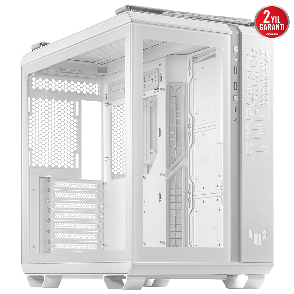 ASUS GT502 PLUS TUF GAMING TG WHITE Gaming Mid-Tower PC Kasası Beyaz /  90DC0093-B19000