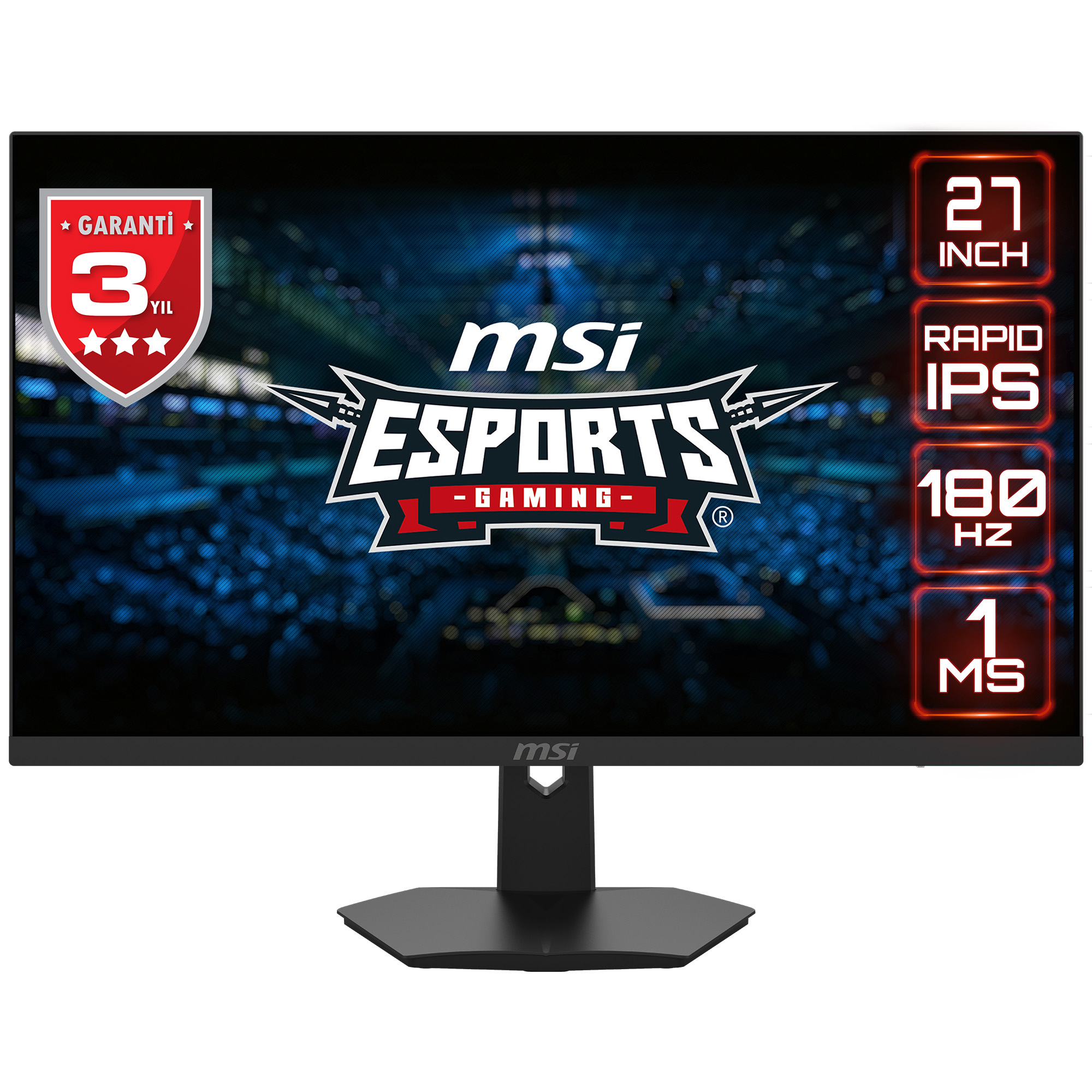 MSI 27" RAPID IPS G274F 1ms 180Hz HDMI-DP Gaming Monitör 1920x1080
