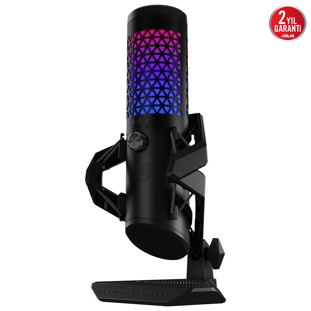 ASUS ROG Carnyx 24-Bit/192kHz RGB Profesyonel USB Oyuncu ve Yayıncı Mikrofonu / 90YH03Z0-BAUA00 ikinci görünüm