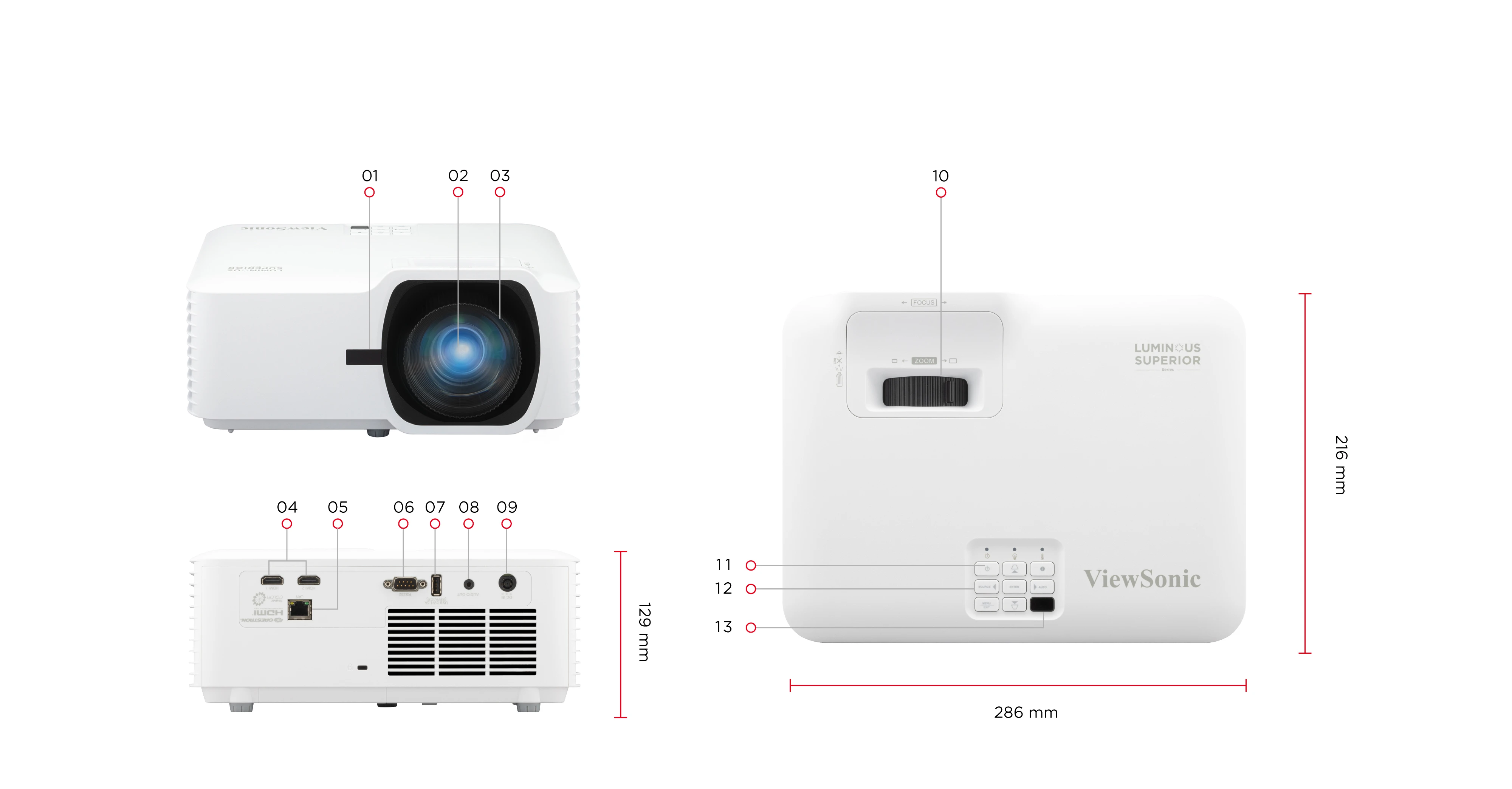 VIEWSONIC 5000ansilümen LS741HD 1920x1080 Lazer Projeksiyon Cihazı