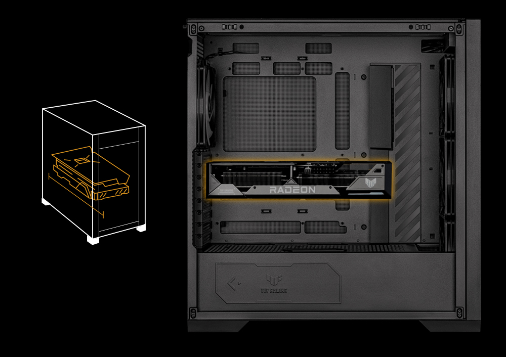ASUS TUF GAMING GT302 TG ARGB Gaming Mid-Tower PC Kasası Beyaz / 90DC00I3-B19000