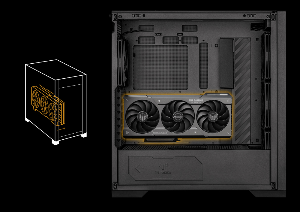 ASUS TUF GAMING GT302 TG ARGB Gaming Mid-Tower PC Kasası / 90DC00I0-B19000