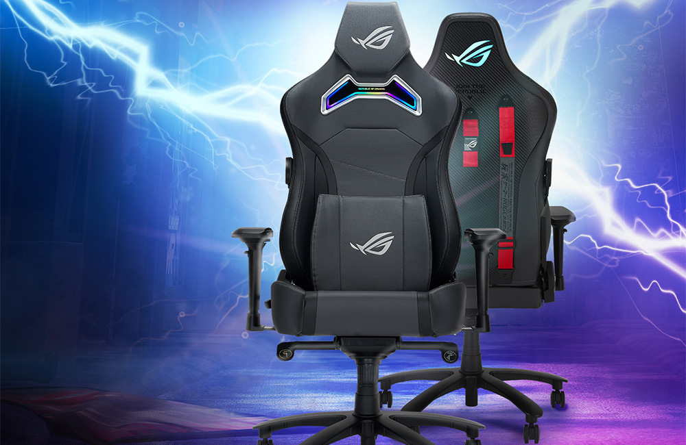ASUS ROG Chariot X SL301W Ergonomik Kumaş Oyuncu Koltuğu (Gri) / 90GC01M0-MSG040