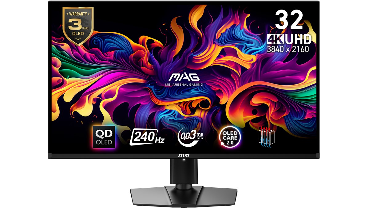 MSI 31.5" MAG 321UPX QD-OLED 0.03MS 240HZ HDMI-DP Gaming Monitör 3840x2160
