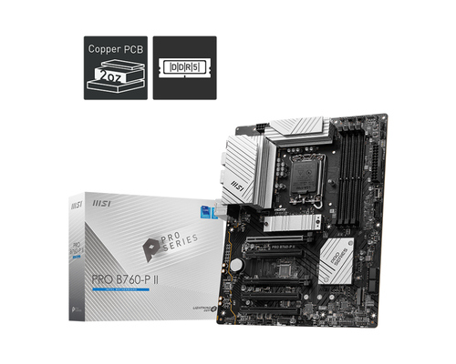 MSI PRO B760-P II DDR5 HDMI-DP PCIE 4.0 1700p ATX