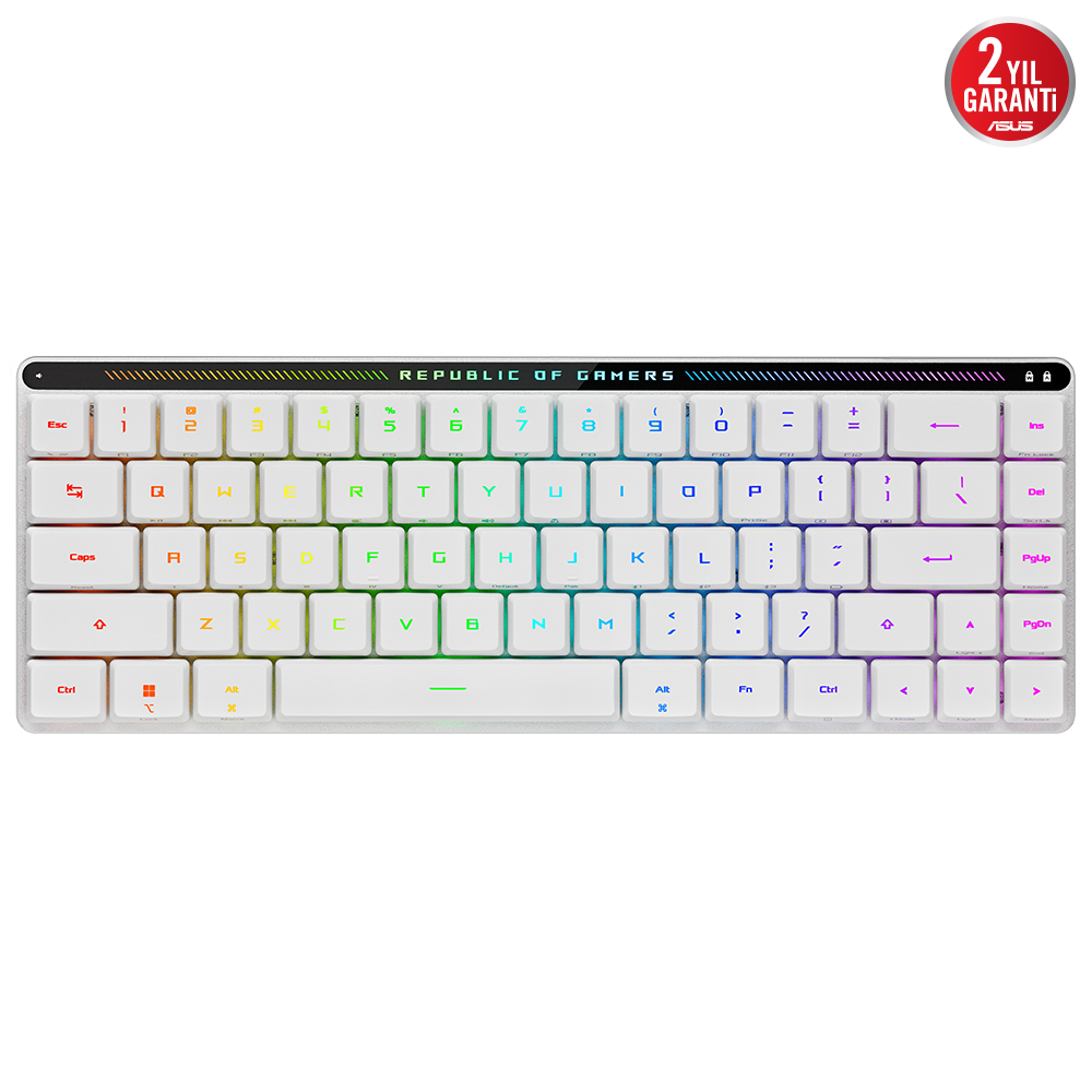 ASUS ROG Falchion RX Low Profile Kırmızı Optik Switch Üç Modlu Kablosuz Türkçe Q Mekanik Klavye / 90MP03EC-BKYA10 ikinci görünüm