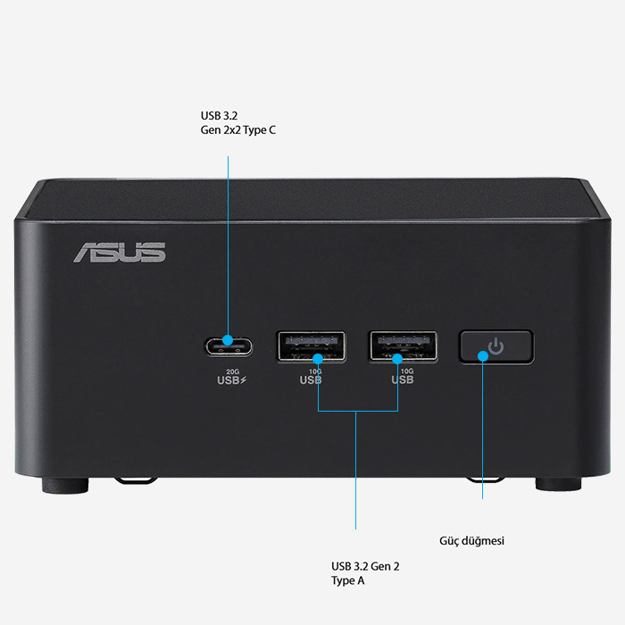ASUS CORE 3 100U-RAM DİSK YOK-FDOS MINI PC  / NUC14 PRO SLIM KIT NUC14RVKI3 / 90AR0062-M00040