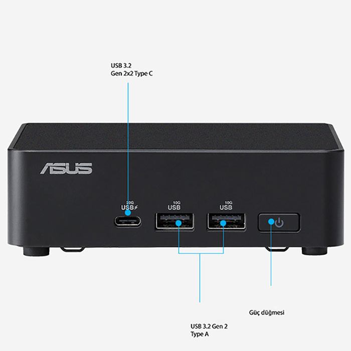ASUS CORE 3 100U-RAM DİSK YOK-FDOS MINI PC  / NUC14 PRO SLIM KIT NUC14RVKI3 / 90AR0062-M00040