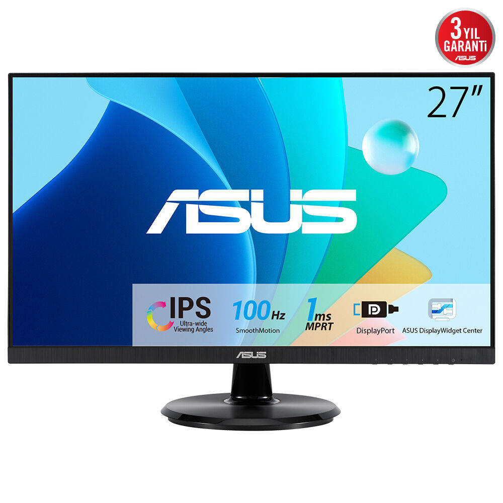 ASUS 27" IPS VA27DQFR 1MS 100HZ HDMI-DP Kurumsal Monitör 1920x1080
