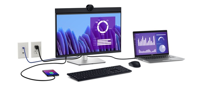 DELL 23.8" IPS Pro 24 Plus P2424HEB 5MS 60HZ HDMI-DP RJ45 Web Kameralı Video Konferans Monitör 1920x1080