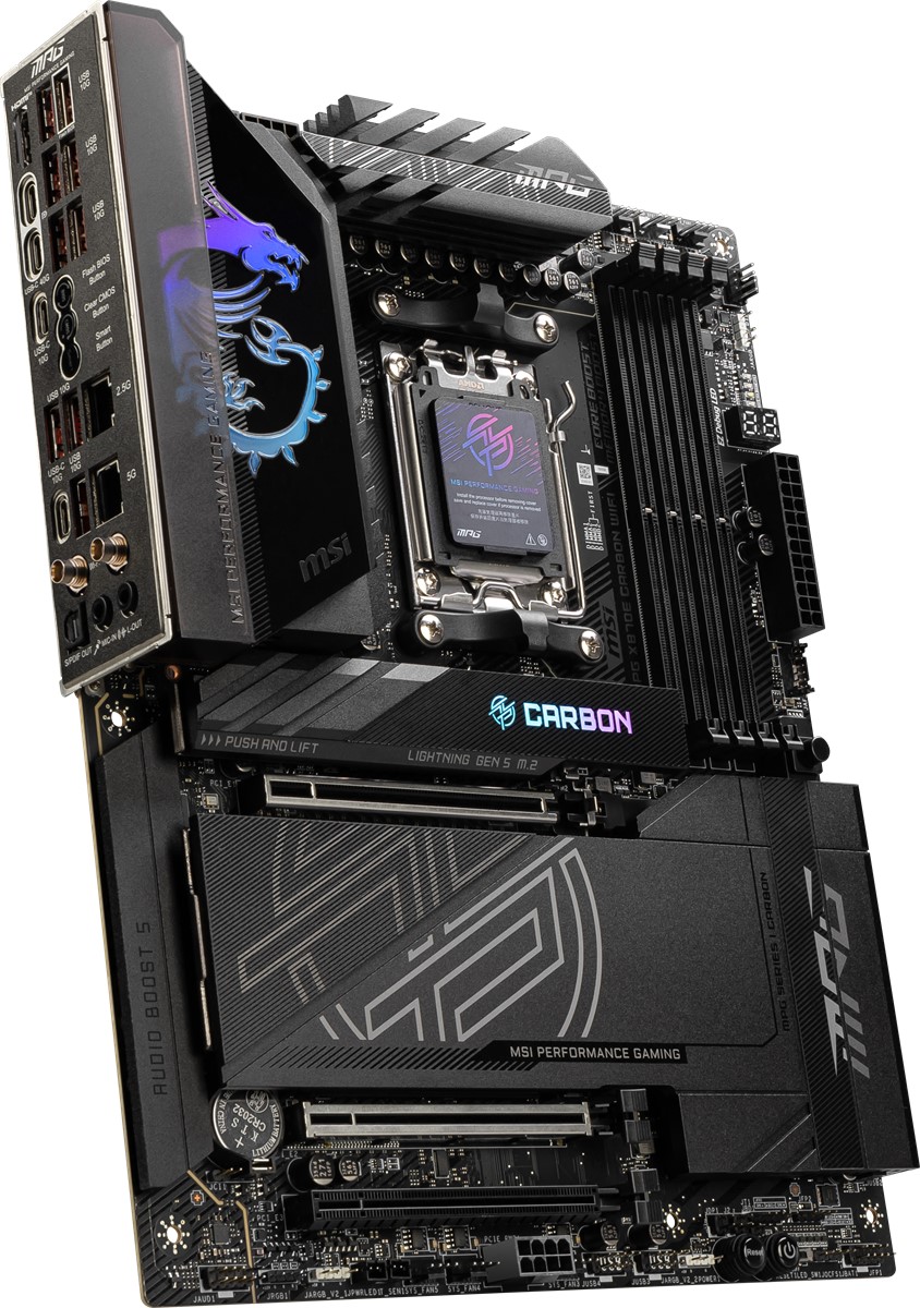 MSI MPG X870E CARBON WIFI7 DDR5 HDMI-DP TYPEC PCIE 5.0 AM5 ATX