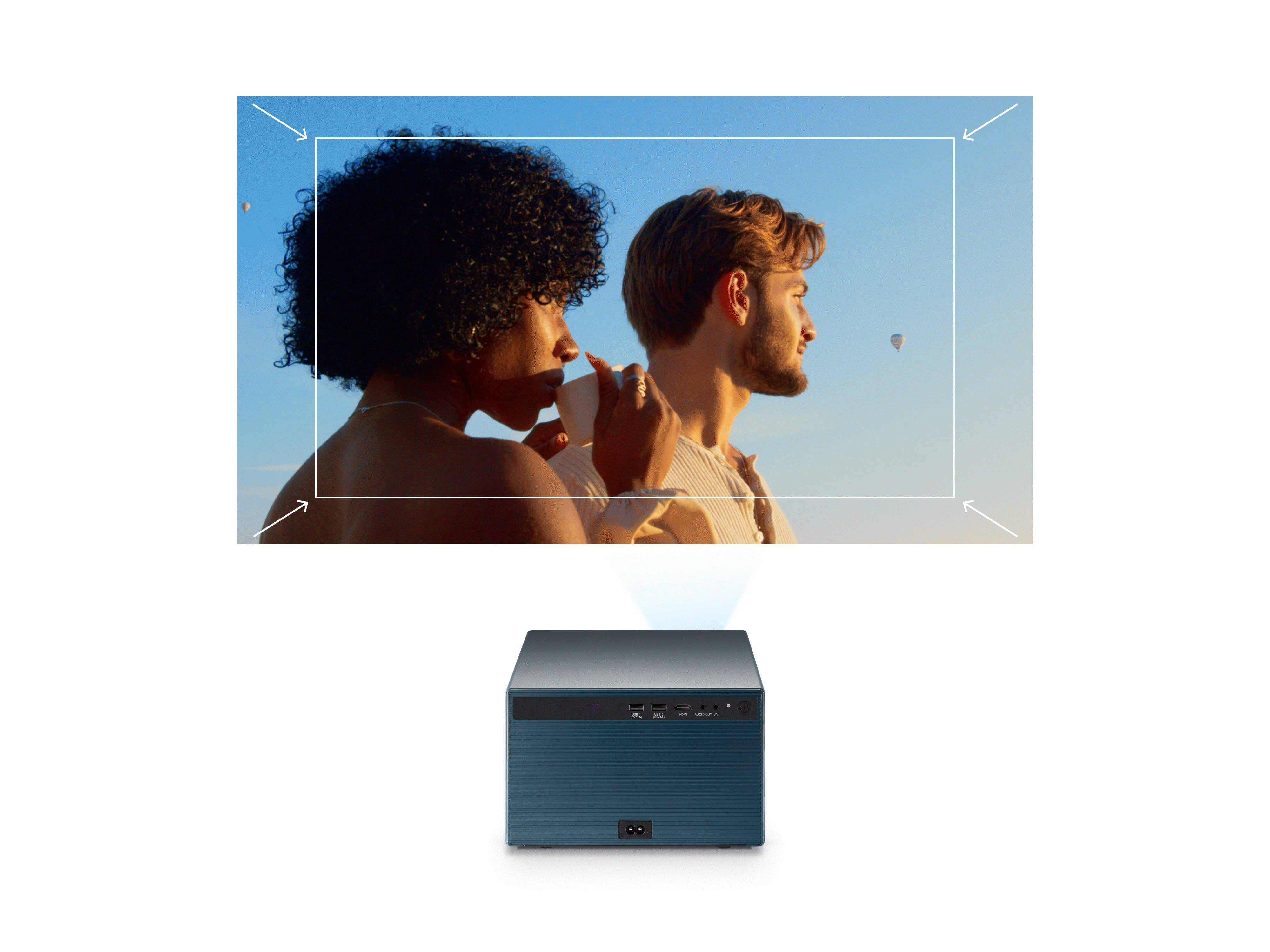 VIEWSONIC 630ansilümen LX60HD 1080p Dahili Google TV Akıllı LED Projeksiyon Cihazı