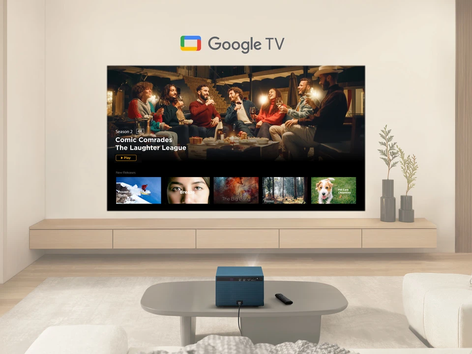 VIEWSONIC 630ansilümen LX60HD 1080p Dahili Google TV Akıllı LED Projeksiyon Cihazı