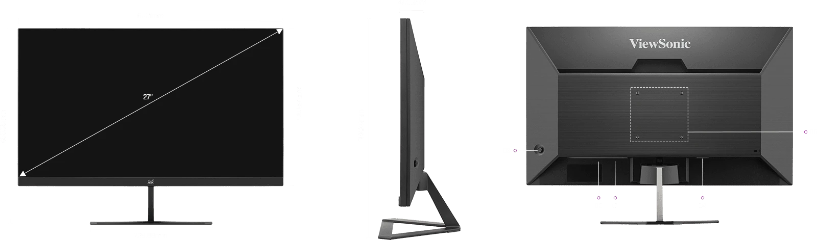 VIEWSONIC 27" IPS VX2758A-2K-PRO-3 1MS 240HZ HDMI-DP TYPEC Gaming Monitör 2560x1440