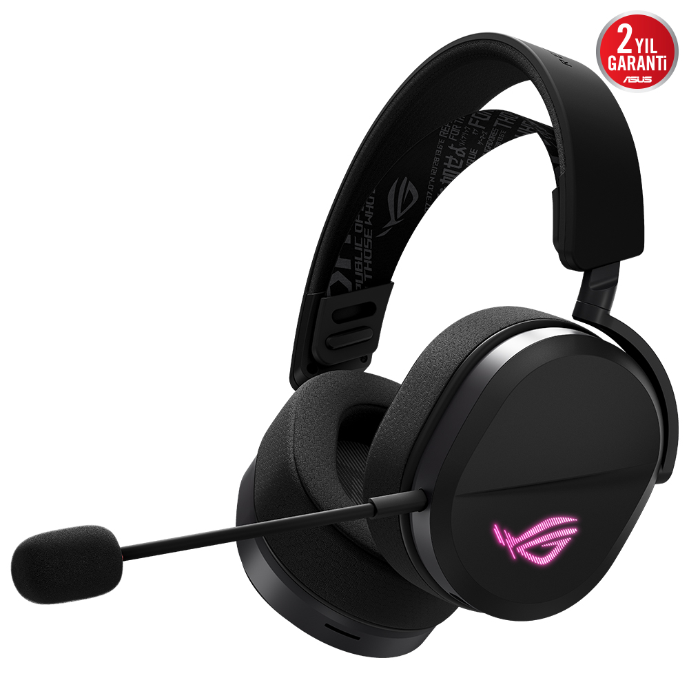 ASUS ROG Pelta Siyah Hafif  (2.4GHz / Bluetooth / USB-C) ARGB Kablosuz Oyuncu Kulaklığı / 90YH0410-BHUA00 ikinci görünüm