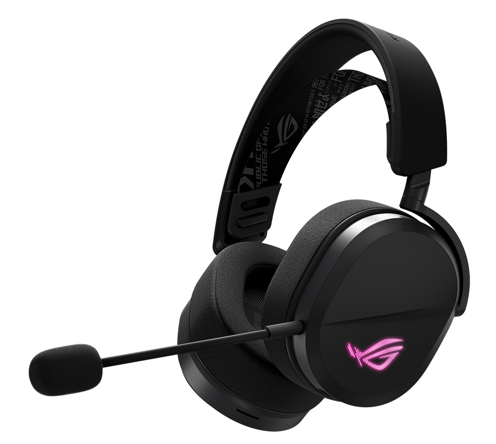 ASUS ROG Pelta Siyah Hafif  (2.4GHz / Bluetooth / USB-C) ARGB Kablosuz Oyuncu Kulaklığı / 90YH0410-BHUA00