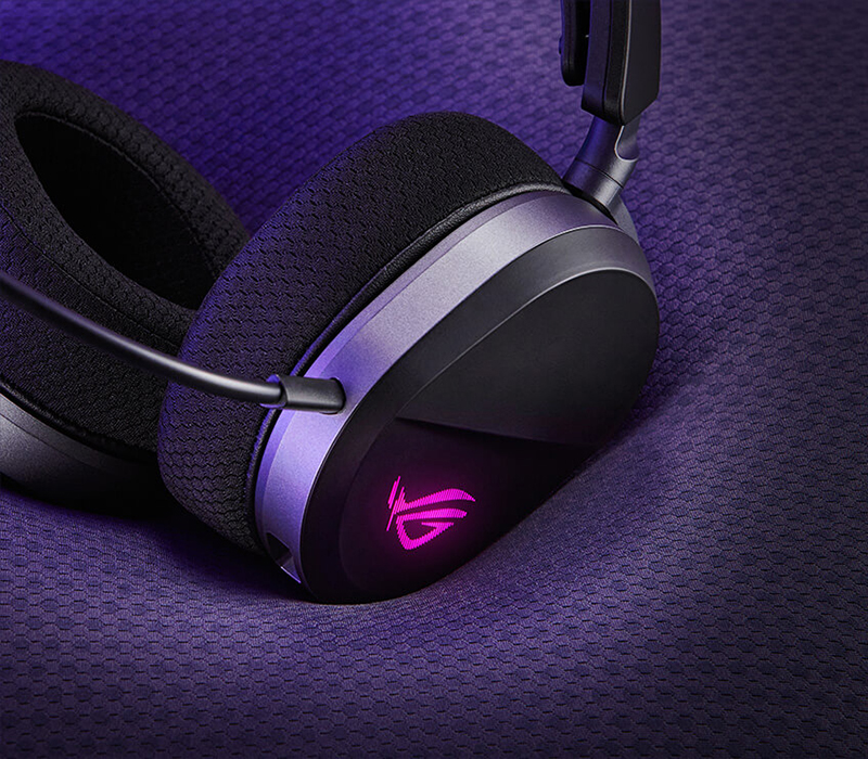 ASUS ROG Pelta Siyah Hafif  (2.4GHz / Bluetooth / USB-C) ARGB Kablosuz Oyuncu Kulaklığı / 90YH0410-BHUA00