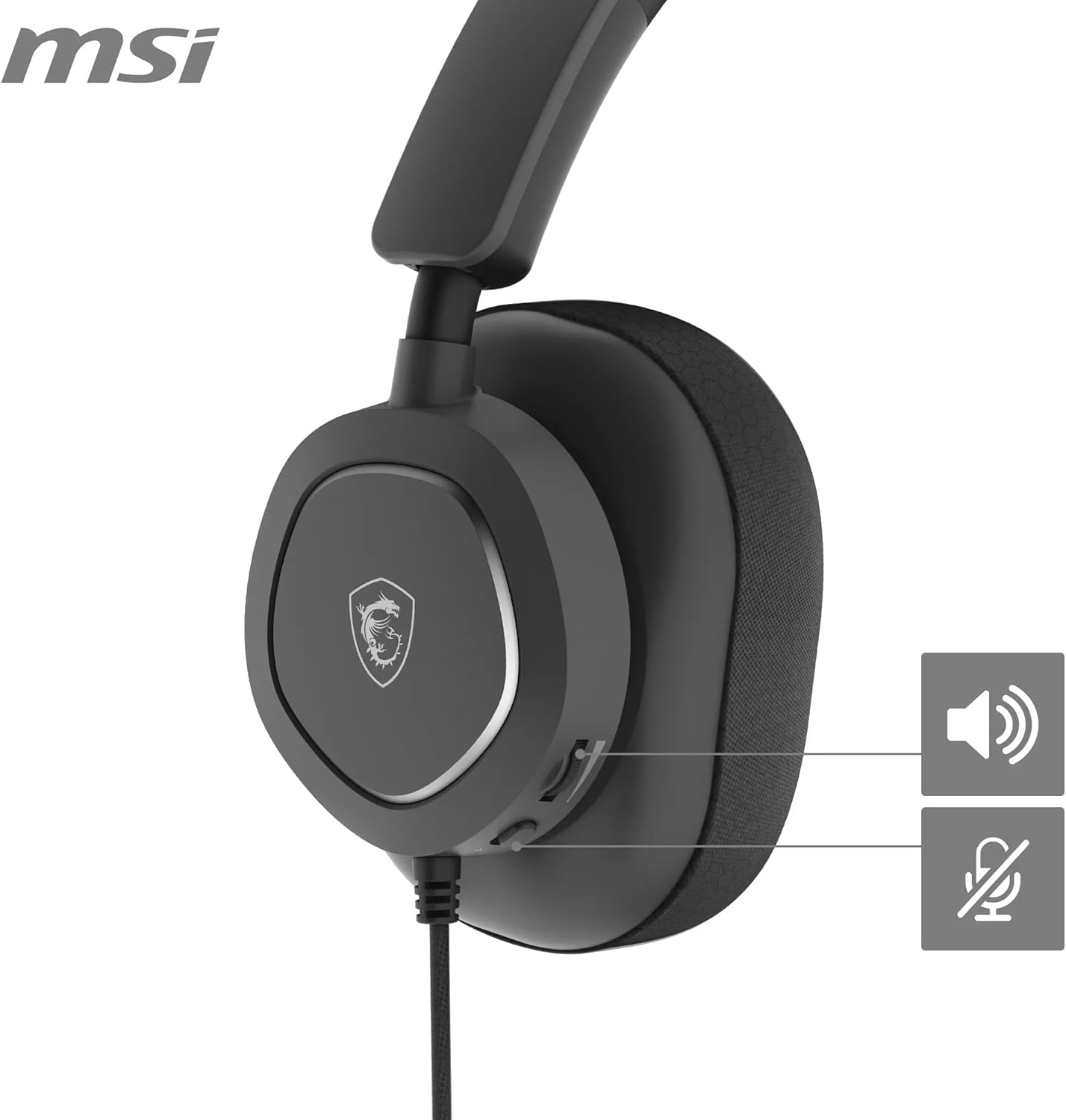 MSI GG Maestro 300 USB-C 7.1 Sanal Çevresel Ses Siyah Oyuncu Kulaklığı