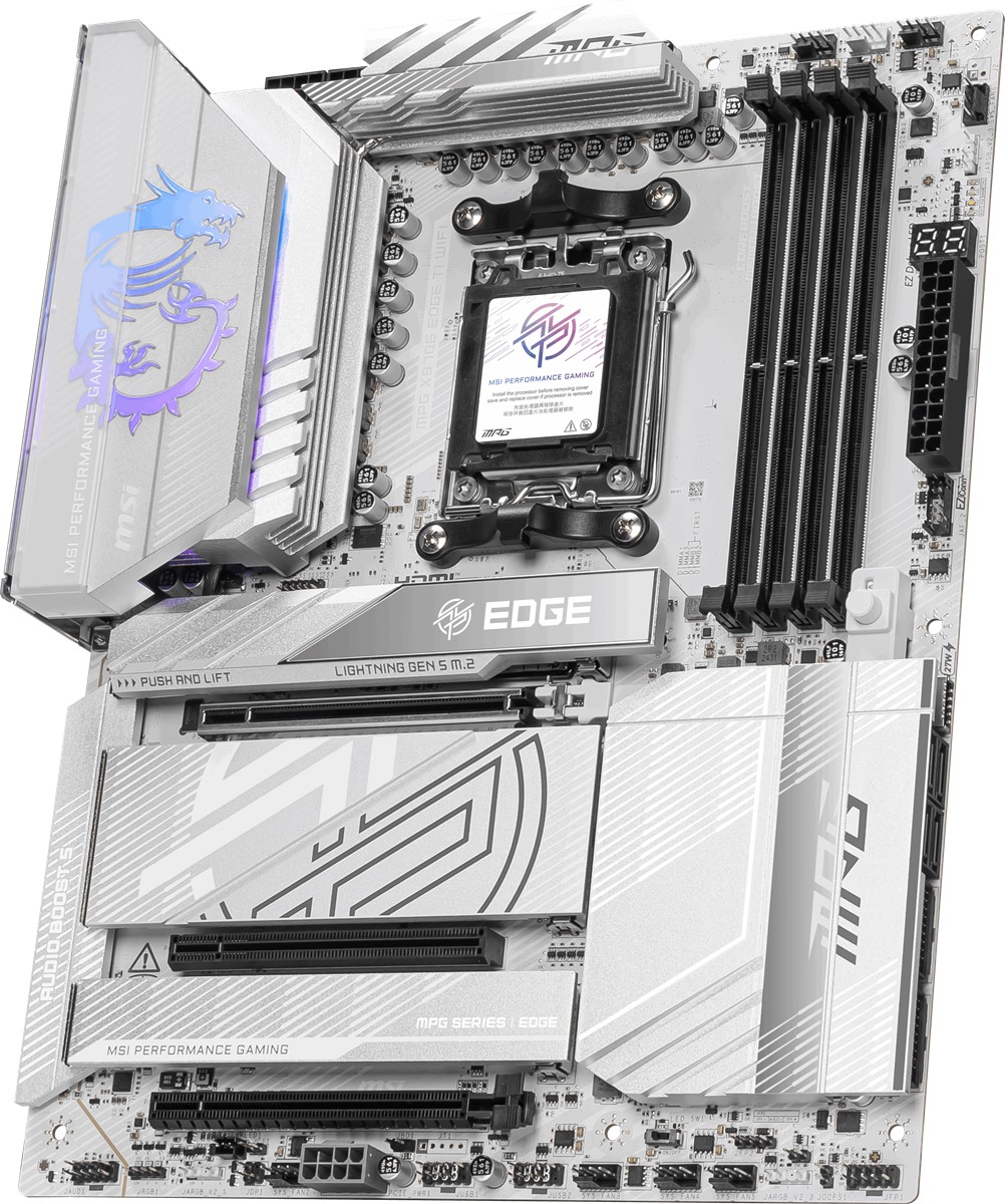 MSI MPG X870E EDGE TI WIFI7 DDR5 HDMI-DP TYPEC PCIE 5.0 AM5 ATX BEYAZ